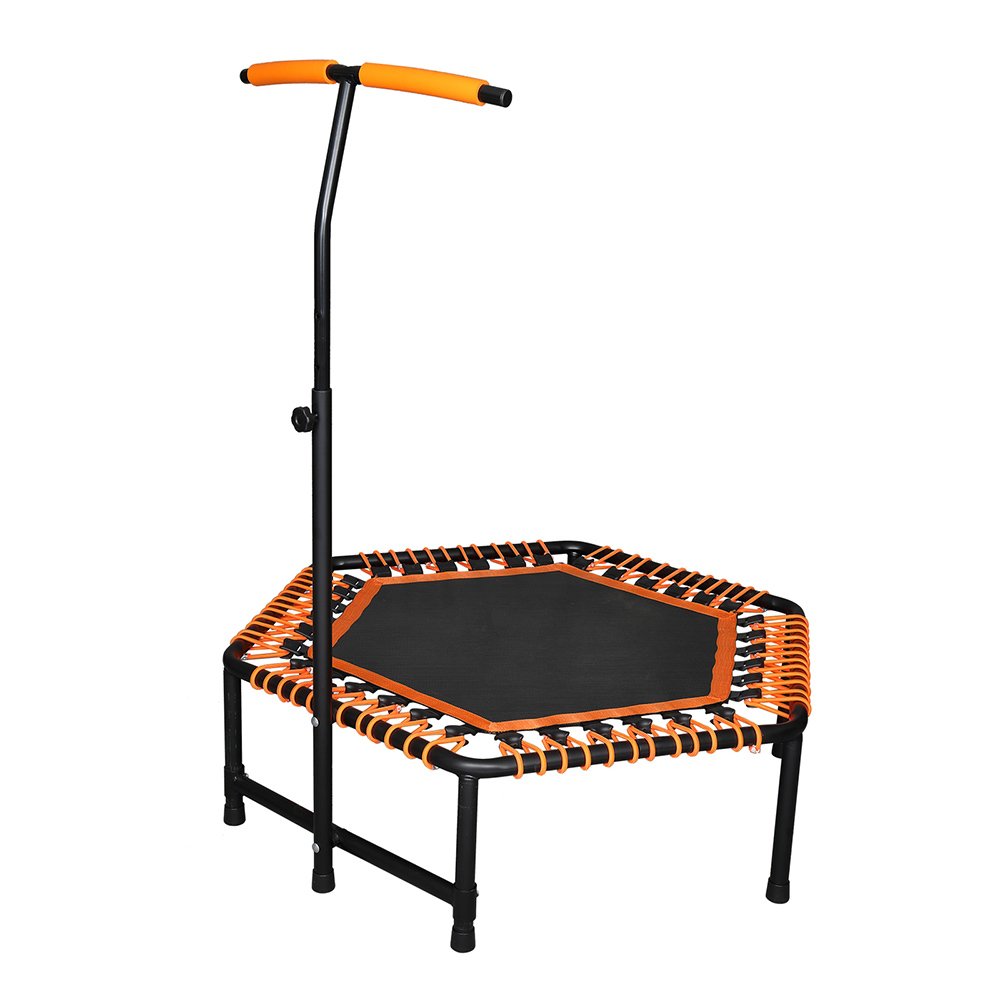 42 X 50 Inch Hexagon Trampoline with Adjustable Handle Bar