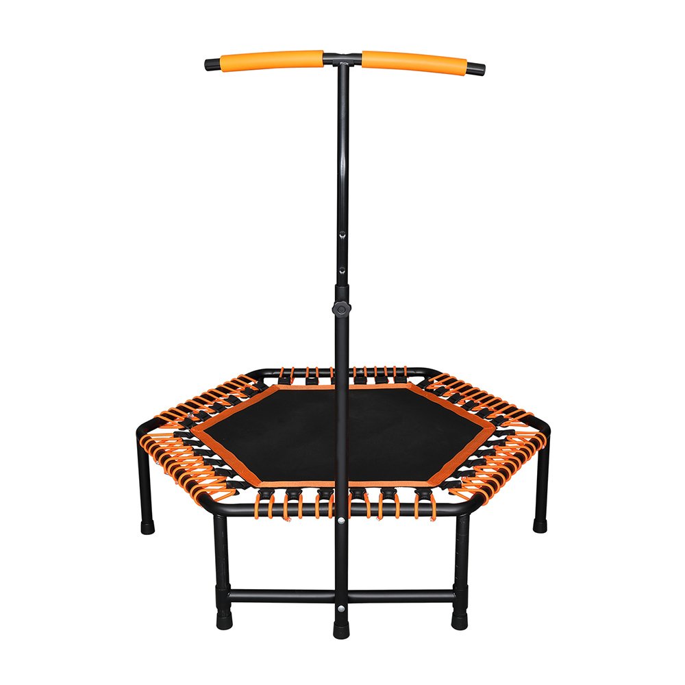 42 X 50 Inch Hexagon Trampoline with Adjustable Handle Bar