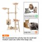 60" Solid Cute Sisal Rope Plush Cat Climb Tree Cat Tower Beige