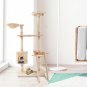 60" Solid Cute Sisal Rope Plush Cat Climb Tree Cat Tower Beige