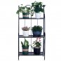 3-Tier Metal Plant Stand Black