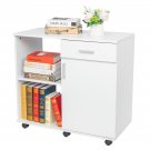 3-Layer Wooden Filing Cabinet White