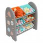 Wooden Kids' Toy Storage Organizer with 6 Plastic Bins