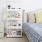 Rolling 5-Tier Slim Slide-Out Storage Organizer White