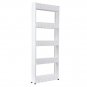Rolling 5-Tier Slim Slide-Out Storage Organizer White
