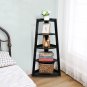5-Tier Wood Corner Shelf Black
