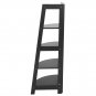 5-Tier Wood Corner Shelf Black