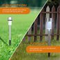 24-Pack Stainless Steel Outdoor LED Solar Powered Path Light Bright White