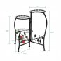 3-Pot Metal Shelf Plant Stand Black