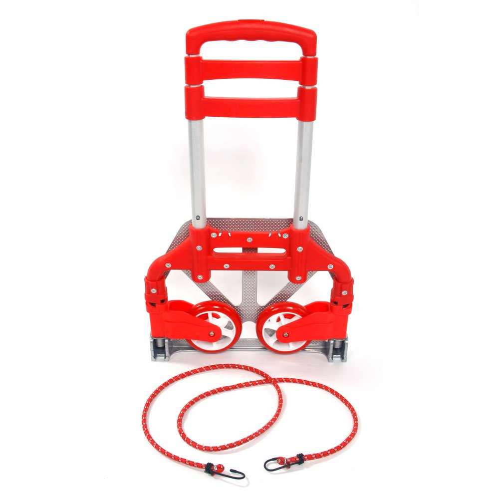 Aluminium Collapsible Luggage Cart Red