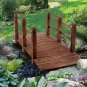 Courtyard Anticorrosive Wood Landscape Bridge Carbonized Color