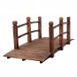 Courtyard Anticorrosive Wood Landscape Bridge Carbonized Color