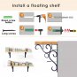 8.3" 2-Pack Cast Iron Antique Style Garden Braces Rustic Shelf Bracket Black