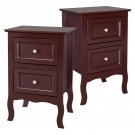 2-Pack Country Style Night Tables Brown