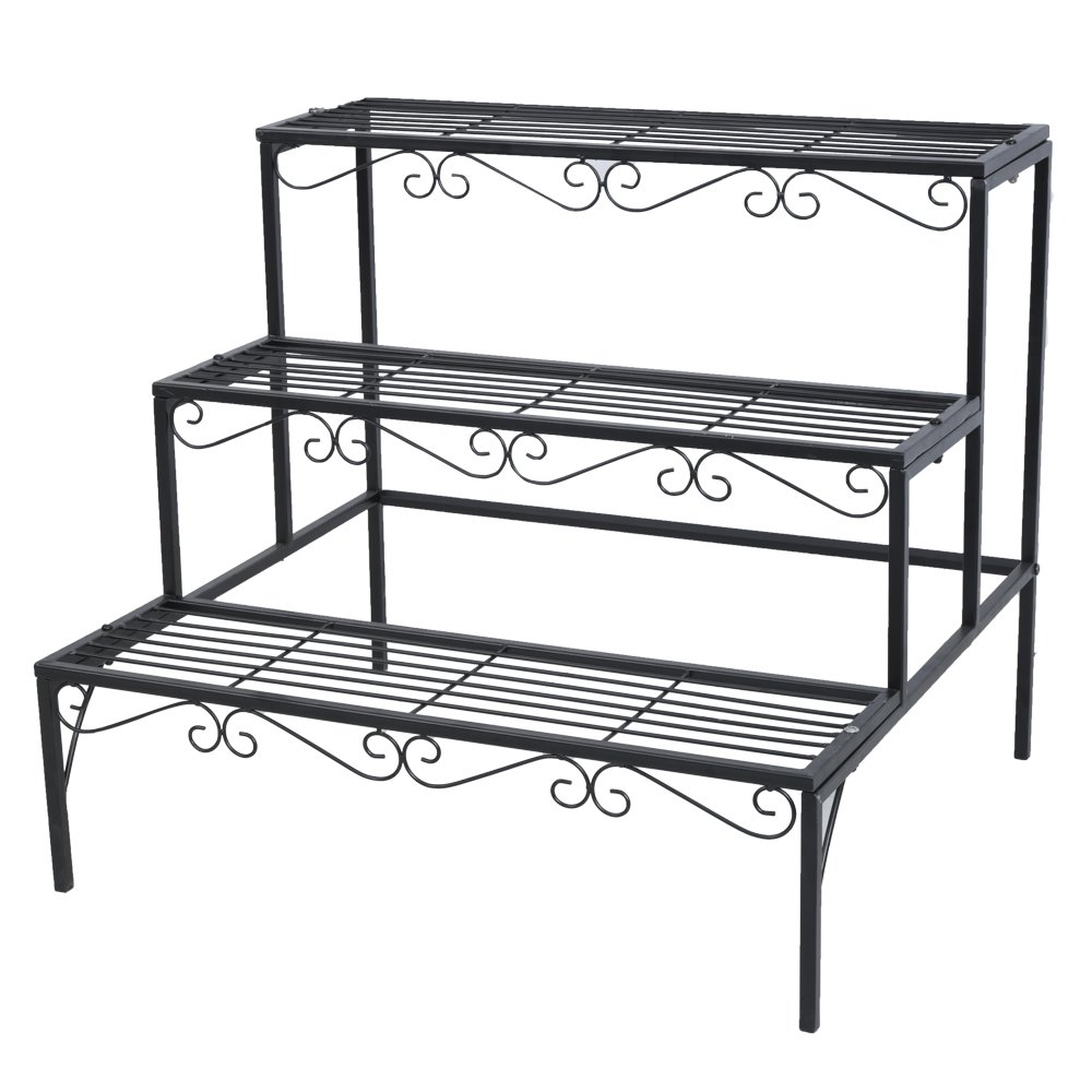 3-Tier Stair Style Metal Plant Stand