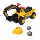 Children's Excavator Toy Car with 2 Plastic Artificial Stones and Hat