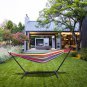 Portable Outdoor Polyester Hammock with Stand Red