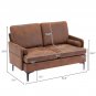 2-Person Iron Frame Back Wooden Frame Lounge Chair