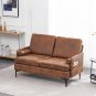 2-Person Iron Frame Back Wooden Frame Lounge Chair