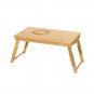 Engraving Pattern Adjustable Bamboo Computer Desk