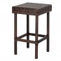 4-Pack PE Cane Bar Chair Brown