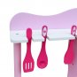 Kids Pretend Play Wooden Kitchen for Girl Pink
