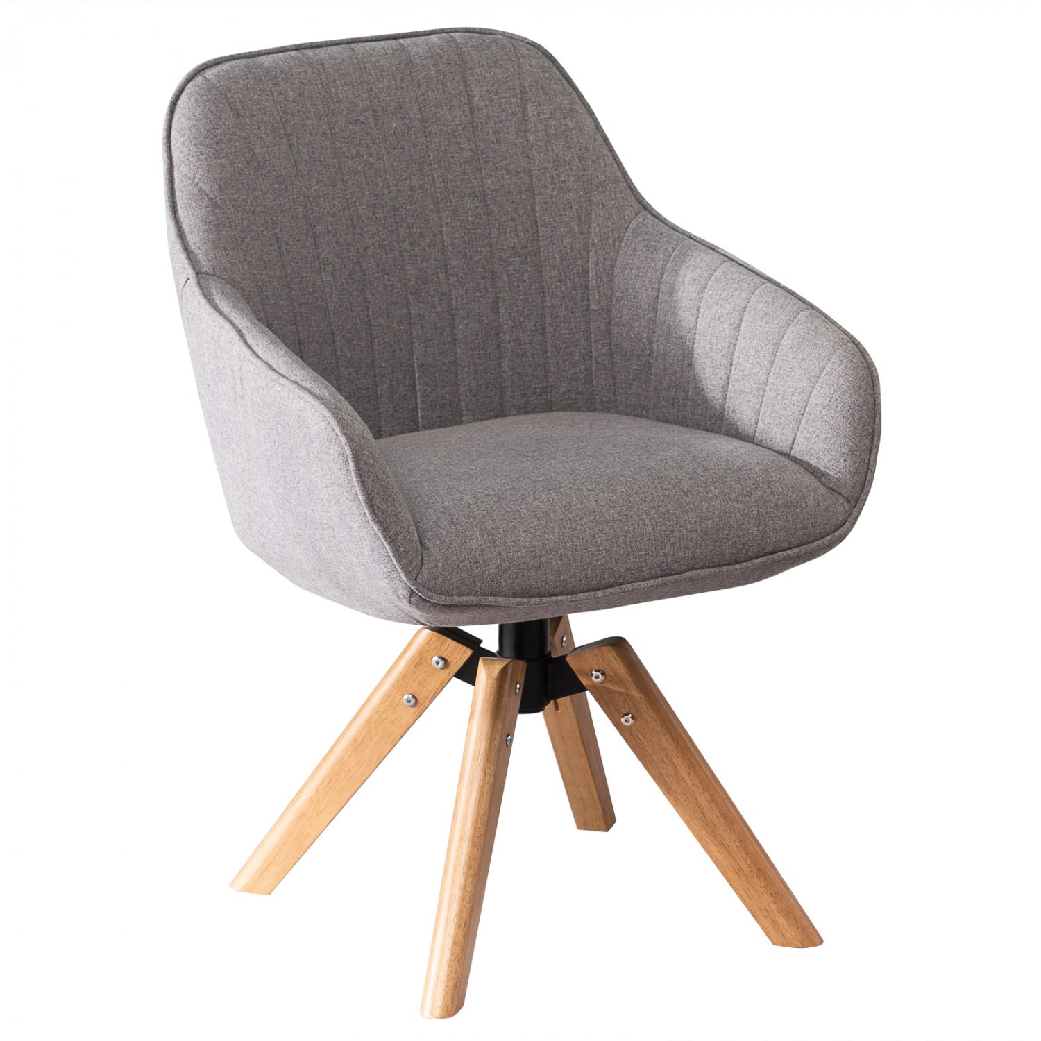 Linen Cloth Indoor Lounge Chair Light Gray