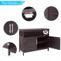 Double Door Inner Compartment MDF Sideboard Brown