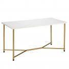 HODELY Single Layer MDF Waterproof Square Table White