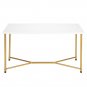 HODELY Single Layer MDF Waterproof Square Table White