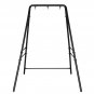 Wrought Iron 4-Leg Three Rings Hanging Chair Frame Black