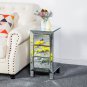 Contemporary Glamour Style Mirrored 3-Drawers Nightstand
