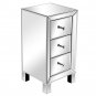 Contemporary Glamour Style Mirrored 3-Drawers Nightstand