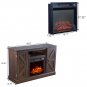47-Inch 1400W Log Fireplace TV Cabinet with Remote