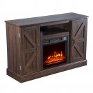 47-Inch 1400W Log Fireplace TV Cabinet with Remote