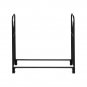 44-Inches Iron Fireplace Firewood Stand with Arrow Black