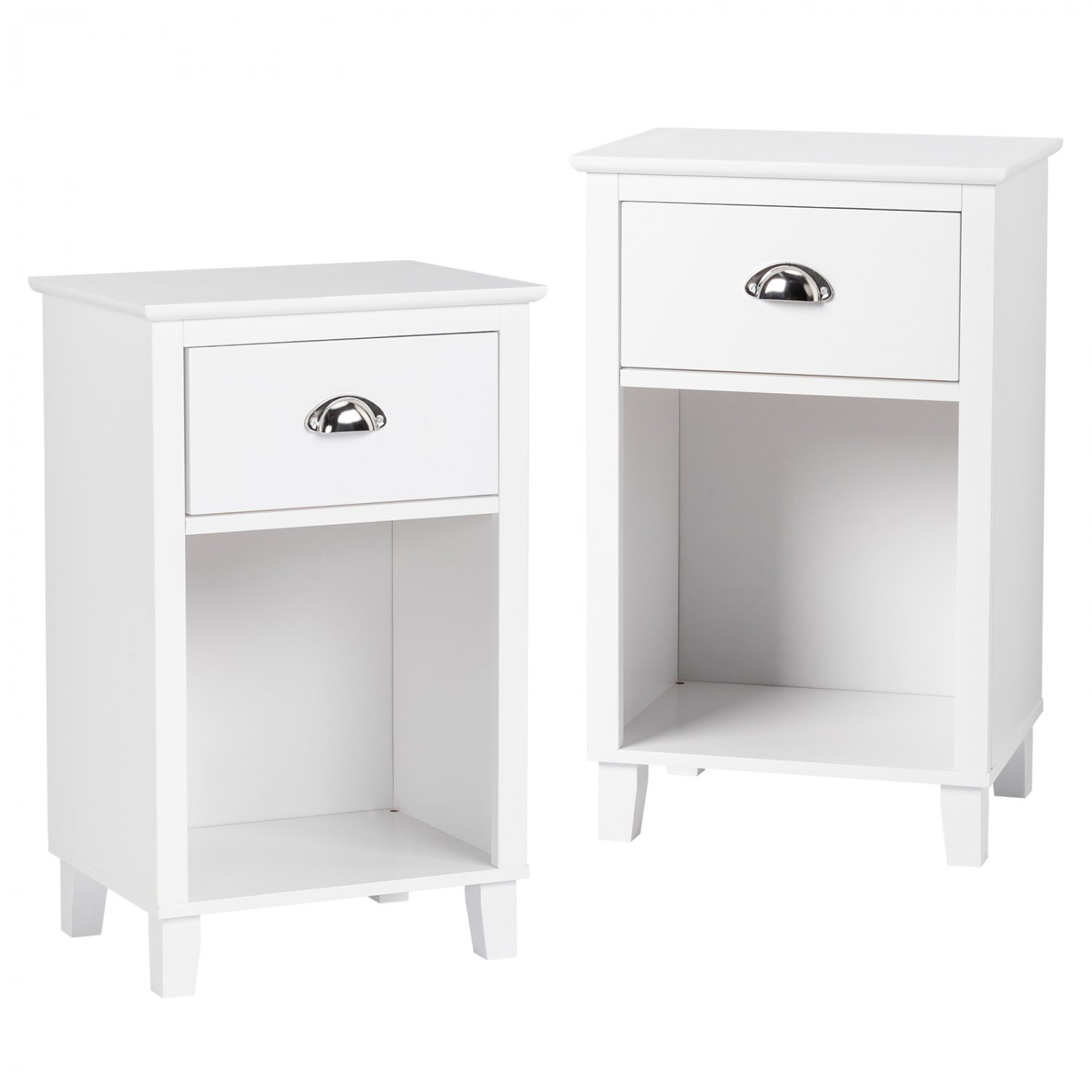 2-Pack Modern MDF Spray Paint Cabinet White