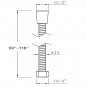 71-Inch Shower Head Hose Extension Replacement