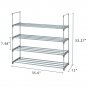 4-Tier Shoe Rack Shoe Gray
