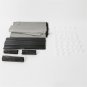 12-Lattice Dual Rows Non-woven Fabric Shoe Rack Gray