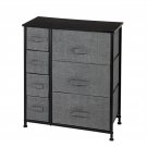 7-Drawer Dresser Furniture Storage Tower Unit Grey