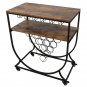 Wine Rack Cart with Glass Holder