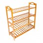 4-Tier Bamboo Shoe Rack Wood Color