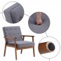 Retro Modern Wooden Single Chair Grey