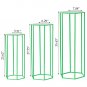 3-Piece Hexagon Metal Plant Stand Green