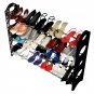 4-Tier 20 Pairs Shoe Rack Black