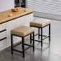 2-Pack 24" Faux Leather Modern Bar Stools