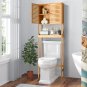 Bamboo 2-Door Bathroom Cabinet Burlywood