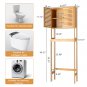 Bamboo 2-Door Bathroom Cabinet Burlywood