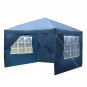 10FT x 10FT Waterproof Folding Tent with 2 Doors & 2 Windows Blue